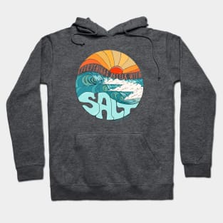 Surfer Retro sunset Graphic surf beach art ocean wave design surfing Hoodie